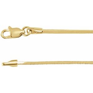 14K Yellow 1mm Square Snake Chain 7" Bracelet - BN & CO JEWELRY