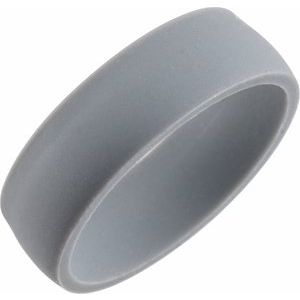 Gray Silicone Dome Comfort-Fit Band Size 13 - BN & CO JEWELRY
