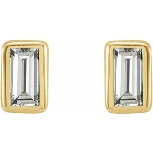 14K Yellow .07 CTW Diamond Bezel-Set Earrings - BN & CO JEWELRY
