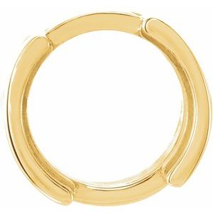 14K Yellow 4.1 mm Round Half-Bezel Slide Pendant - BN & CO JEWELRY