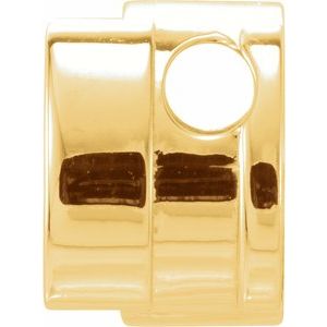14K Yellow 4.1 mm Round Half-Bezel Slide Pendant - BN & CO JEWELRY
