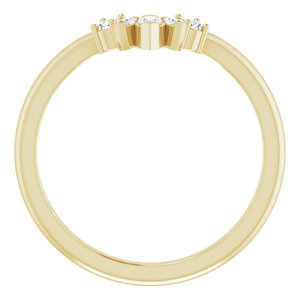 14K Yellow 1/5 CTW Natural Diamond Accented Contour Band - BN & CO JEWELRY