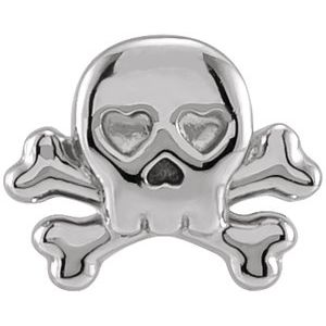 Sterling Silver Petite Skull & Crossbones Earring - BN & CO JEWELRY