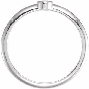 14K White 1/3 CT Rose-Cut Natural Diamond Stackable Ring - BN & CO JEWELRY