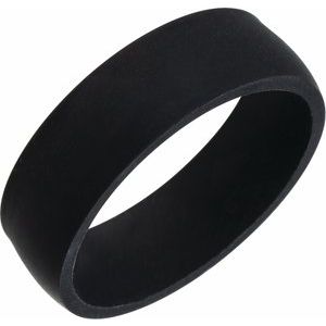 Black Silicone Dome Comfort-Fit Band Size 4 - BN & CO JEWELRY