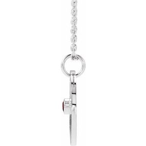 Sterling Silver Natural Mozambique Garnet Pisces Zodiac 16-18" Necklace - BN & CO JEWELRY