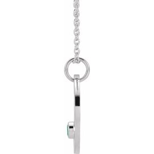 Sterling Silver Natural Emerald Aries Zodiac 16-18" Necklace - BN & CO JEWELRY