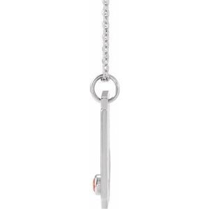 Sterling Silver Natural Mexican Fire Opal & .0075 CTW Natural Diamond Taurus Zodiac Constellation 16-18" Neckla - BN & CO JEWELRY