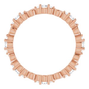 14K Rose 1/3 CTW Natural Diamond Celtic-Inspired Eternity Band Size 7 - BN & CO JEWELRY