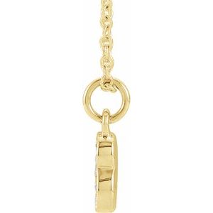 14K Yellow .05 CTW Natural Diamond Numeral 8 16-18" Necklace - BN & CO JEWELRY