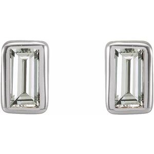 Sterling Silver .07 CTW Diamond Bezel-Set Earrings - BN & CO JEWELRY
