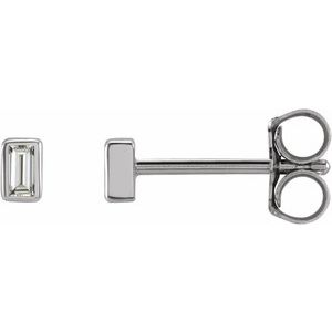 Sterling Silver .07 CTW Diamond Bezel-Set Earrings - BN & CO JEWELRY