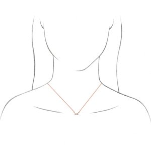 14K White .07 CT Natural Diamond Solitaire 16" Necklace - BN & CO JEWELRY