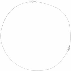 Sterling Silver Off-Center Holy Spirit Dove 16" Necklace - BN & CO JEWELRY