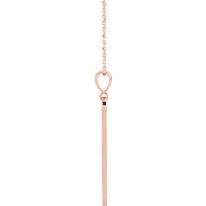 14K Rose .0075 CTW Natural Diamond Moon Phase Bar 16-18" Necklace - BN & CO JEWELRY