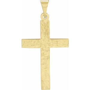 18K Yellow 23x15.9 mm Cross Pendant - BN & CO JEWELRY