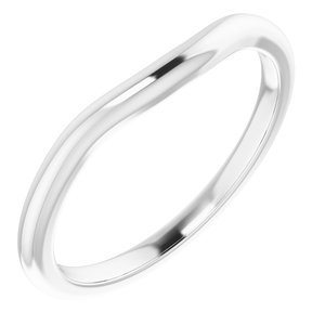 14K White Band for 8.2 mm Round Ring - BN & CO JEWELRY