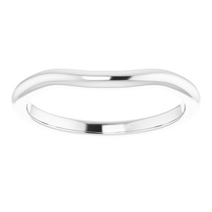14K White Band for 8.2 mm Round Ring - BN & CO JEWELRY
