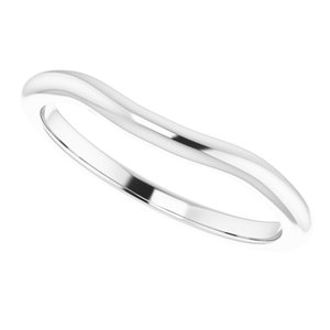 14K White Band for 8.2 mm Round Ring - BN & CO JEWELRY
