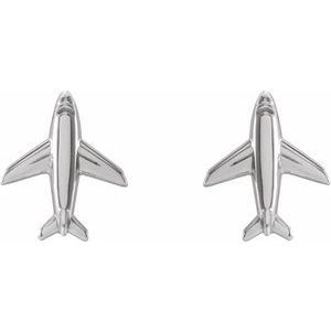 Sterling Silver Airplane Earrings - BN & CO JEWELRY