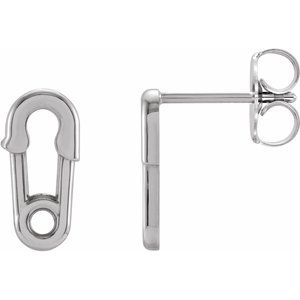 Sterling Silver Safety Pin Earrings - BN & CO JEWELRY