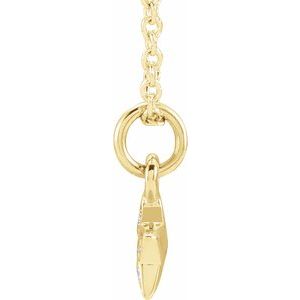 14K Yellow .03 CTW Diamond Youth Petite Star 15" Necklace - BN & CO JEWELRY