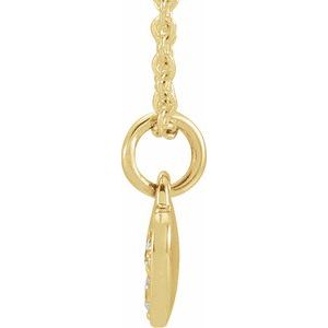 14K Yellow .06 CTW Natural Diamond Petite Heart 16-18" Necklace - BN & CO JEWELRY