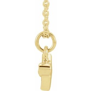 14K Yellow .025 CTW Natural Diamond Petite Airplane 16-18" Necklace - BN & CO JEWELRY