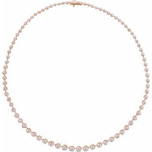 14K Rose 6 3/4 CTW Lab-Grown Diamond Graduated 16" Necklace - BN & CO JEWELRY
