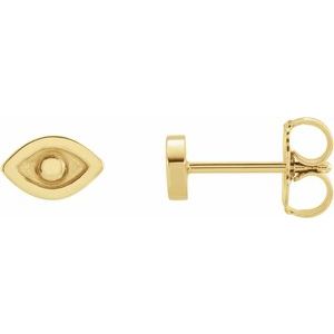 14K Yellow Evil Eye Earrings - BN & CO JEWELRY