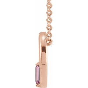 14K Rose Natural Pink Tourmaline Circle 16-18" Necklace - BN & CO JEWELRY