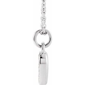 14K White .02 CTW Natural Diamond Numeral 1 16-18" Necklace - BN & CO JEWELRY