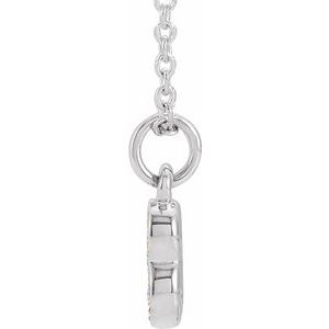 14K White .04 CTW Natural Diamond Numeral 3 16-18" Necklace - BN & CO JEWELRY