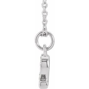 14K White .03 CTW Natural Diamond Numeral 2 16-18" Necklace - BN & CO JEWELRY