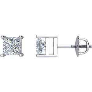 14K White 1/4 CT Natural Diamond Single Stud Earring - BN & CO JEWELRY