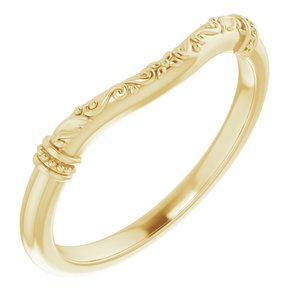 14K Yellow Band for 8 mm Round Ring - BN & CO JEWELRY