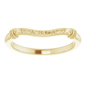 14K Yellow Band for 8 mm Round Ring - BN & CO JEWELRY