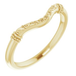 10K Yellow Band for 7x5 mm Emerald Ring - BN & CO JEWELRY