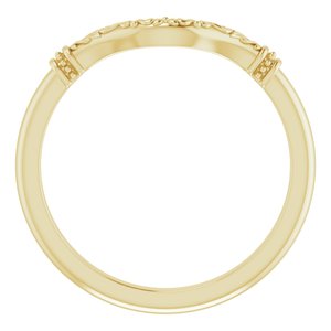 10K Yellow Band for 7x5 mm Emerald Ring - BN & CO JEWELRY