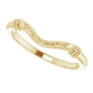 10K Yellow Band for 7x5 mm Emerald Ring - BN & CO JEWELRY