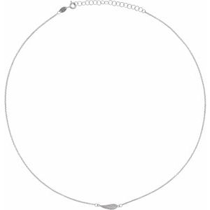 14K White Angel Wing 16-18" Necklace - BN & CO JEWELRY