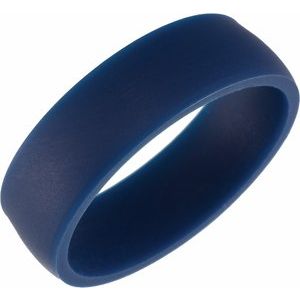 Navy Silicone Dome Comfort-Fit Band Size 10 - BN & CO JEWELRY