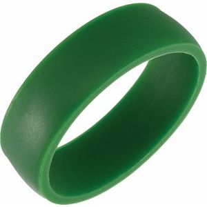 Green Silicone Dome Comfort-Fit Band Size 6 - BN & CO JEWELRY