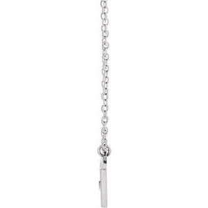 14K White Heart Envelope 16-18" Necklace - BN & CO JEWELRY