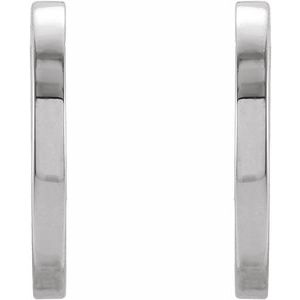 14K White .025 CTW Natural Diamond Flat Hoop Earrings - BN & CO JEWELRY