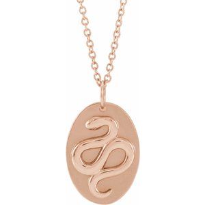 14K Rose Snake 16-18" Necklace - BN & CO JEWELRY