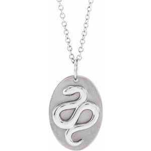 Sterling Silver Snake 16-18" Necklace - BN & CO JEWELRY