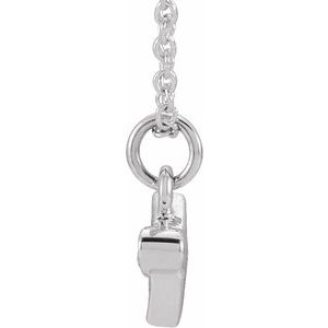 14K White .025 CTW Natural Diamond Petite Airplane 16-18" Necklace - BN & CO JEWELRY