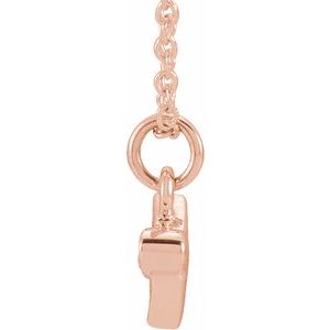 14K Rose .025 CTW Natural Diamond Petite Airplane 16-18" Necklace - BN & CO JEWELRY