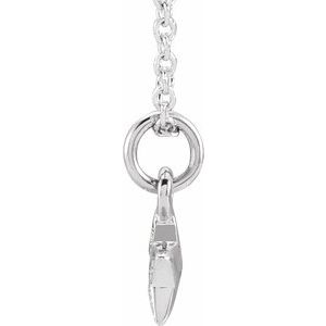 14K White .03 CTW Diamond Youth Petite Star 15" Necklace - BN & CO JEWELRY